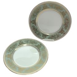 $$ Wedgwood ウェッジウッド 洋食器 プレート コロンビアセージグリーン 2Pセット  Aランク