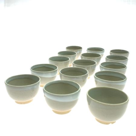  萩焼 天鵬山 椿窯 和食器 湯呑みセット 急須1・湯呑み15セット・茶殻入れ