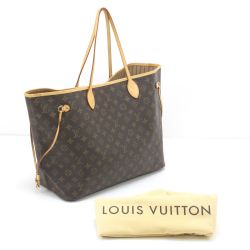 $$ LOUIS VUITTON ルイヴィトン モノグラム ネヴァーフルGM トートバッグ M40157 ブラウン Bランク