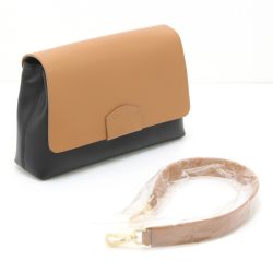 $$ PAOLA NUTTI クラッチバッグ ブラック×ブラウン Aランク