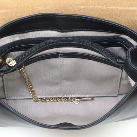  PAOLA NUTTI クラッチバッグ ブラック×ブラウン