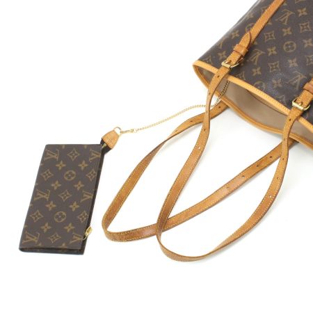  LOUIS VUITTON ルイヴィトン モノグラム バケット27 トートバッグ M42236 ブラウン