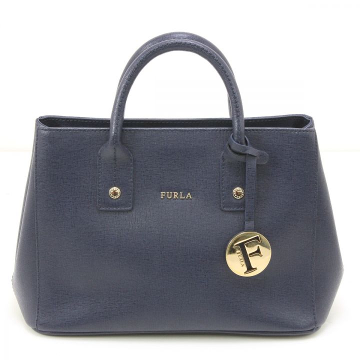 FURLA フルラ レディース 2WAYショルダーバッグ ネイビー｜中古｜なんでもリサイクルビッグバン