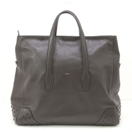  TODS トッズ ラバースタッズ ショルダーバッグ ブラウン