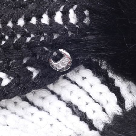  UGG アグ マフラー ウール ブラック×ホワイト