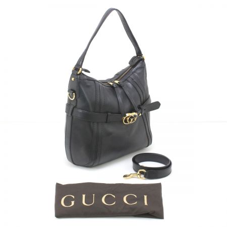  GUCCI グッチ レディース セミショルダーバッグ  レザー 247185 ブラック