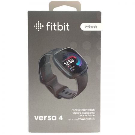  Fitbit Versa 4 スマートウォッチ ブラック [6日間以上のバッテリーライフ/Alexa搭載/GPS搭載] FB523BKBK-FRCJK  VERSA4