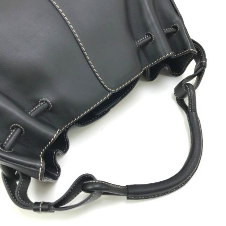  土屋鞄 ギャザーショルダー ミニポーチ付 ブラック