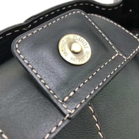  土屋鞄 ギャザーショルダー ミニポーチ付 ブラック