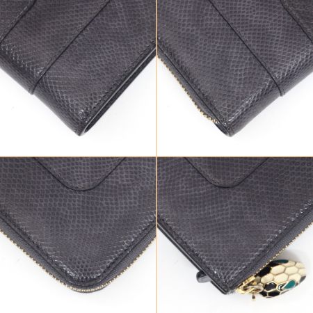  BVLGARI ブルガリ セルペンティ ファスナー長財布 287257 グレー
