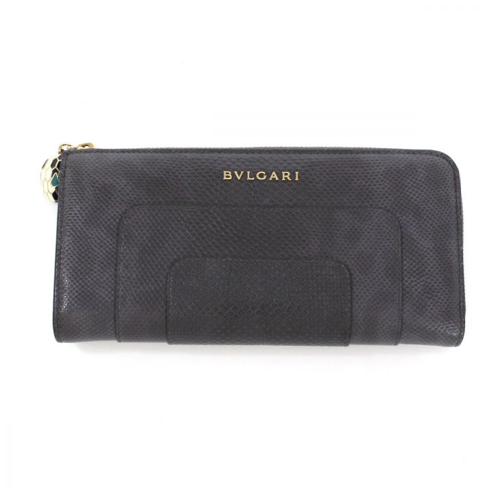 BVLGARI ブルガリ セルペンティ ファスナー長財布 287257 グレー｜中古｜なんでもリサイクルビッグバン