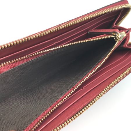  GUCCI グッチ L字ジップ長財布 295671 メタルピンクレッド系