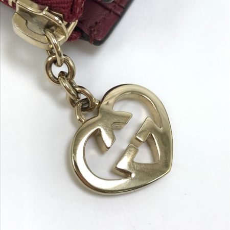  GUCCI グッチ L字ジップ長財布 295671 メタルピンクレッド系