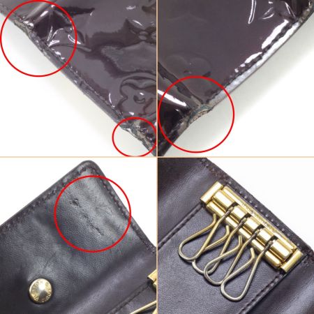  LOUIS VUITTON ルイヴィトン キーケース ヴェルニ ミュルティクレ4  M93517 アマラント