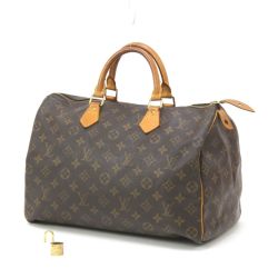 $$ LOUIS VUITTON ルイヴィトン モノグラム スピーディ35 ボストンバッグ M41524 ブラウン Bランク