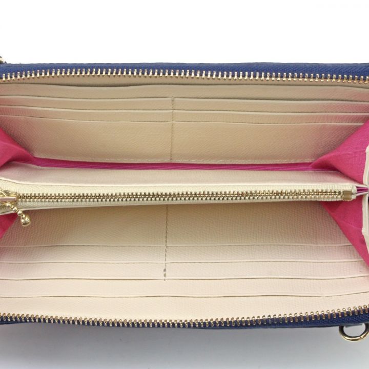 ADMJ 長財布 ショルダー付き ネイビー｜中古｜なんでもリサイクル 