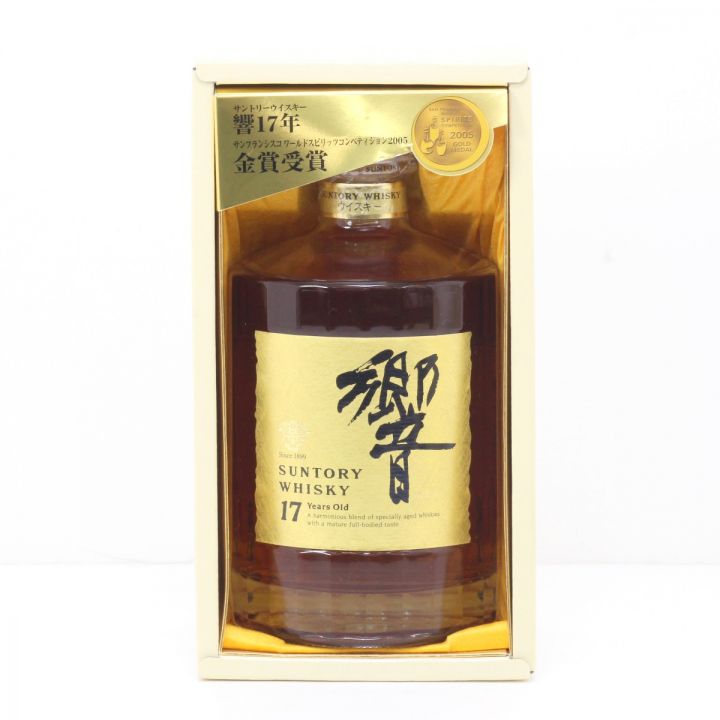 北海道内限定発送】 SUNTORY サントリー 響 両面ゴールドラベル 17年 750ml 43度 化粧箱付き  未開栓｜中古｜なんでもリサイクルビッグバン