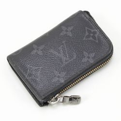 $$ LOUIS VUITTON ルイヴィトン コインケース モノグラム・エクリプス ポルトモネ ジュール M63536 ブラック Cランク