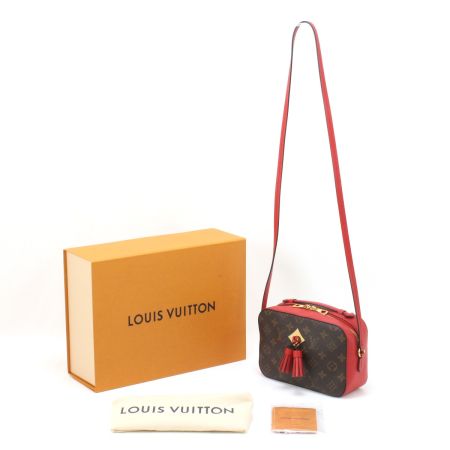  LOUIS VUITTON ルイヴィトン モノグラム サントンジュ コクリコ ショルダーバッグ M43556 ブラウン×レッド
