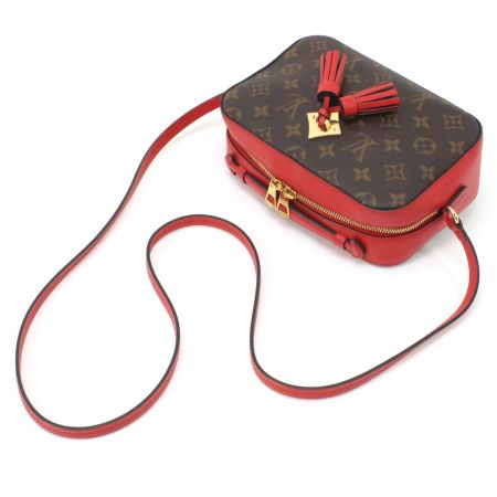  LOUIS VUITTON ルイヴィトン モノグラム サントンジュ コクリコ ショルダーバッグ M43556 ブラウン×レッド