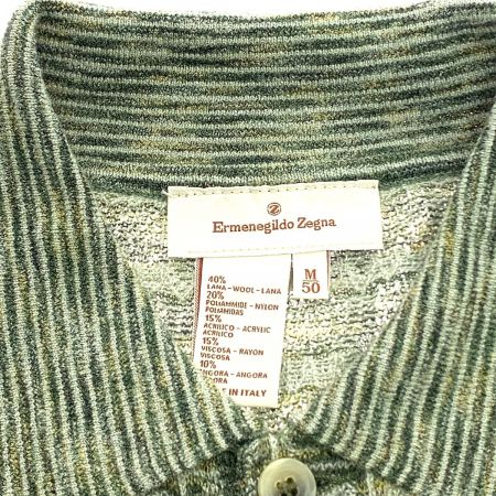  Ermenegildo Zegna エルメネジルド ゼニア メンズ ニットポロシャツ  SIZE M イタリア製 グリーン