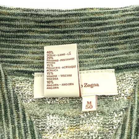  Ermenegildo Zegna エルメネジルド ゼニア メンズ ニットポロシャツ  SIZE M イタリア製 グリーン