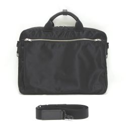 $$ PORTER ポーター 2WAYブリーフケース ストラップ付 ナイロン ブラック Cランク