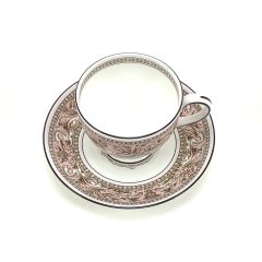  Wedgwood ウェッジウッド WEDGWOOD ウェッジウッド FLORENTINE PINK カップ＆ソーサー 1P Aランク