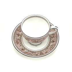 $$  WEDGWOOD ウェッジウッド FLORENTINE PINK カップ＆ソーサー 1P Aランク