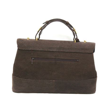   2WAYバッグ シャークスキン ブラウン