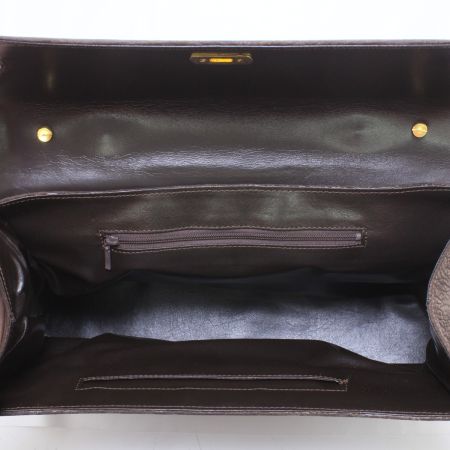   2WAYバッグ シャークスキン ブラウン