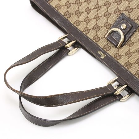  GUCCI グッチ ハンドバッグ 141472 ブラウン×カーキ