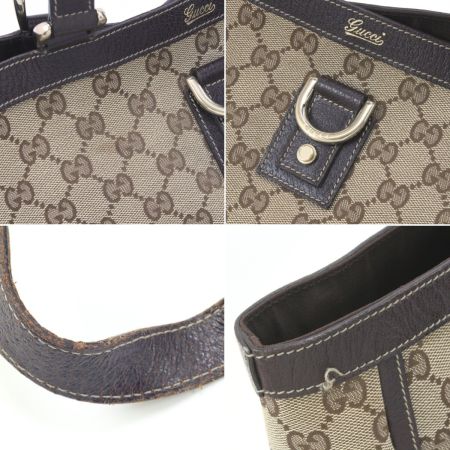  GUCCI グッチ ハンドバッグ 141472 ブラウン×カーキ