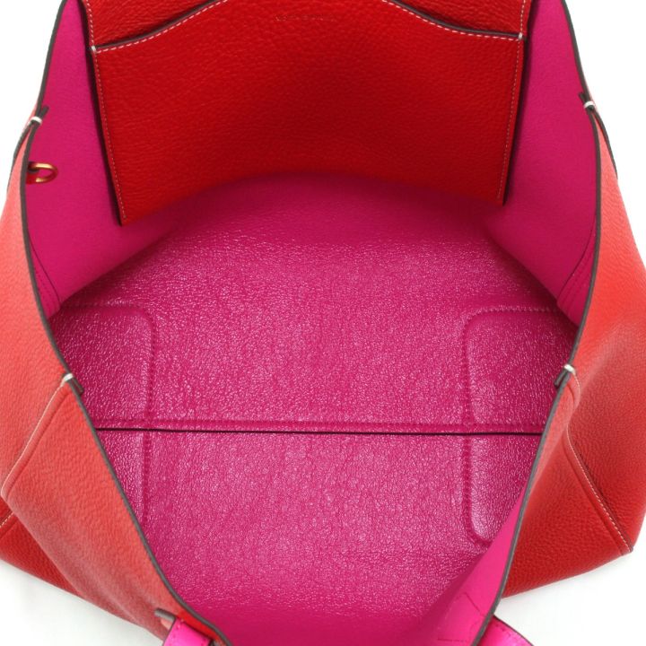 TORY BURCH トリーバーチ トートバッグ ポーチ付 レッド - 中古バッグ