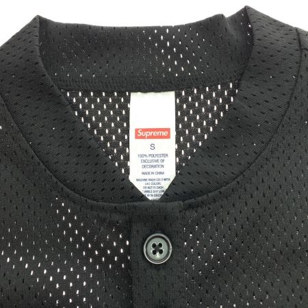 Supreme シュプリーム メンズ 半袖シャツ SIZE S メッシュ 24FW S Logo Baseball Henley Tee ブラック