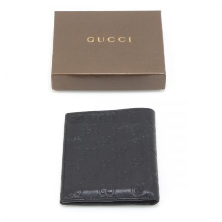  GUCCI グッチ グッチシマ 2つ折り財布 292533 ブラック