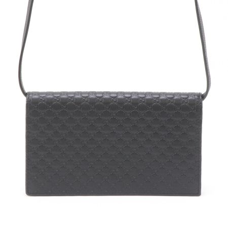  GUCCI グッチ マイクログッチ ショルダーウォレット 466507 ブラック