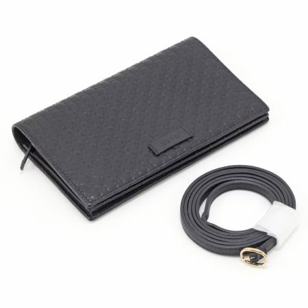  GUCCI グッチ マイクログッチ ショルダーウォレット 466507 ブラック