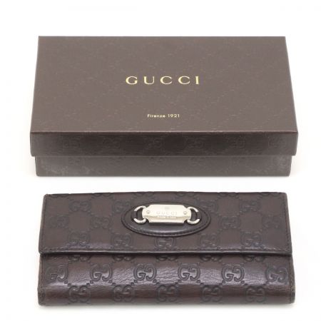  GUCCI グッチ 2つ折り長財布 2149 ダークブラウン