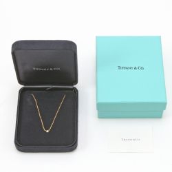 $$ Tiffany & Co. ティファニー ネックレス  K18 バイザヤードシングルダイヤモンドペンダント Bランク