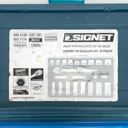  SIGNET シグネット プロフェッショナル ソケットセット 20ピース 3/8" 12620