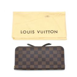 $$ LOUIS VUITTON ルイヴィトン ダミエ ポルトフォイユアンソリット 長財布 イニシャル有 N63071 Cランク