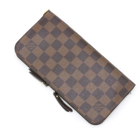  LOUIS VUITTON ルイヴィトン ダミエ ポルトフォイユアンソリット 長財布 イニシャル有 N63071