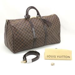  LOUIS VUITTON ルイヴィトン ダミエ キーポルバンドリール55 N41414 Aランク