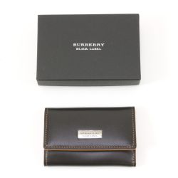 $$ BURBERRY BLACK LABEL バーバリーブラックレーベル キーケース 5連タイプ ダークブラウン Aランク