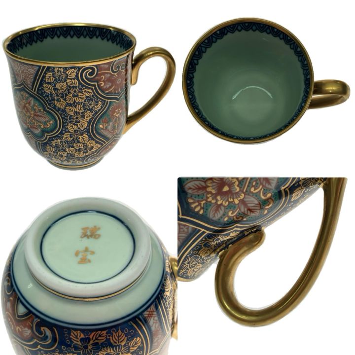 有田焼 古伊万里 瑞宝 カップ＆ソーサー 2Pセット - 中古食器