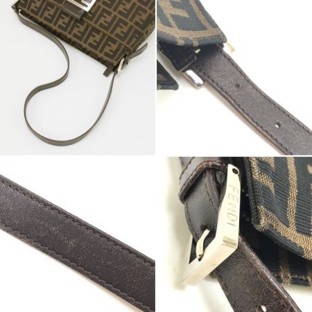  FENDI フェンディ セミショルダーバッグ ズッカ ブラウン