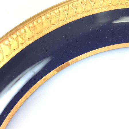  大倉陶園 瑠璃片葉金蝕 カップ＆ソーサー ロイヤルクラウンブルー 