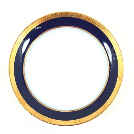  大倉陶園 瑠璃片葉金蝕 カップ＆ソーサー ロイヤルクラウンブルー 