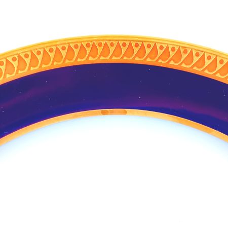  大倉陶園 瑠璃片葉金蝕 カップ＆ソーサー ロイヤルクラウンブルー 